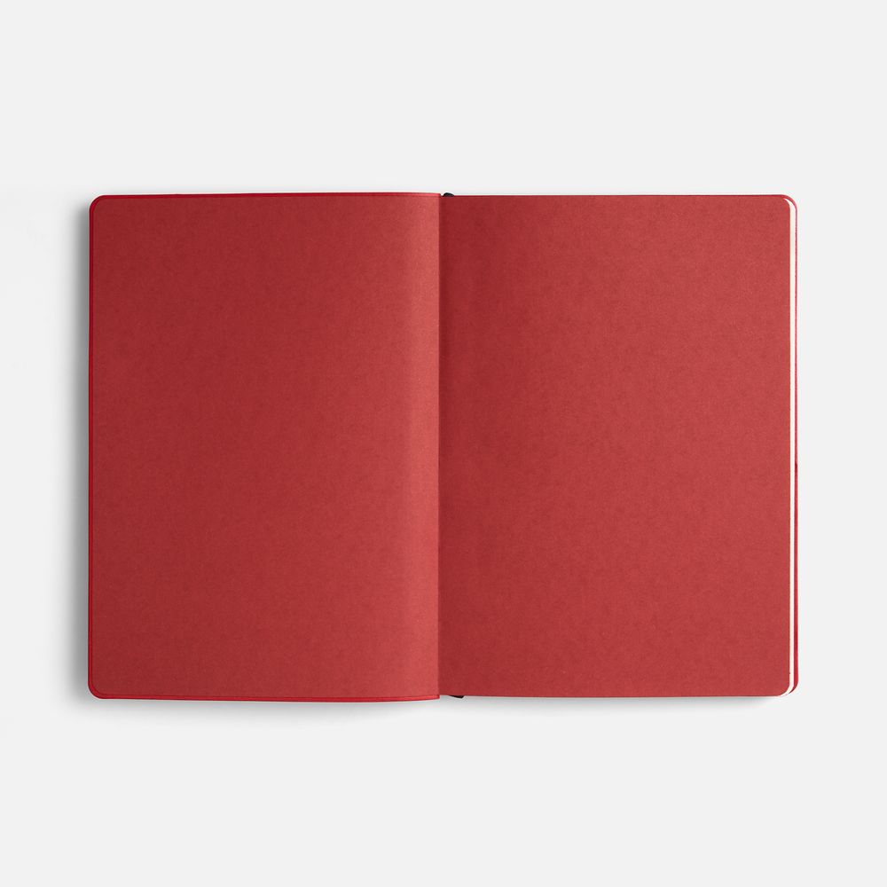 Ежедневник Doppio, недатированный, черный с красным