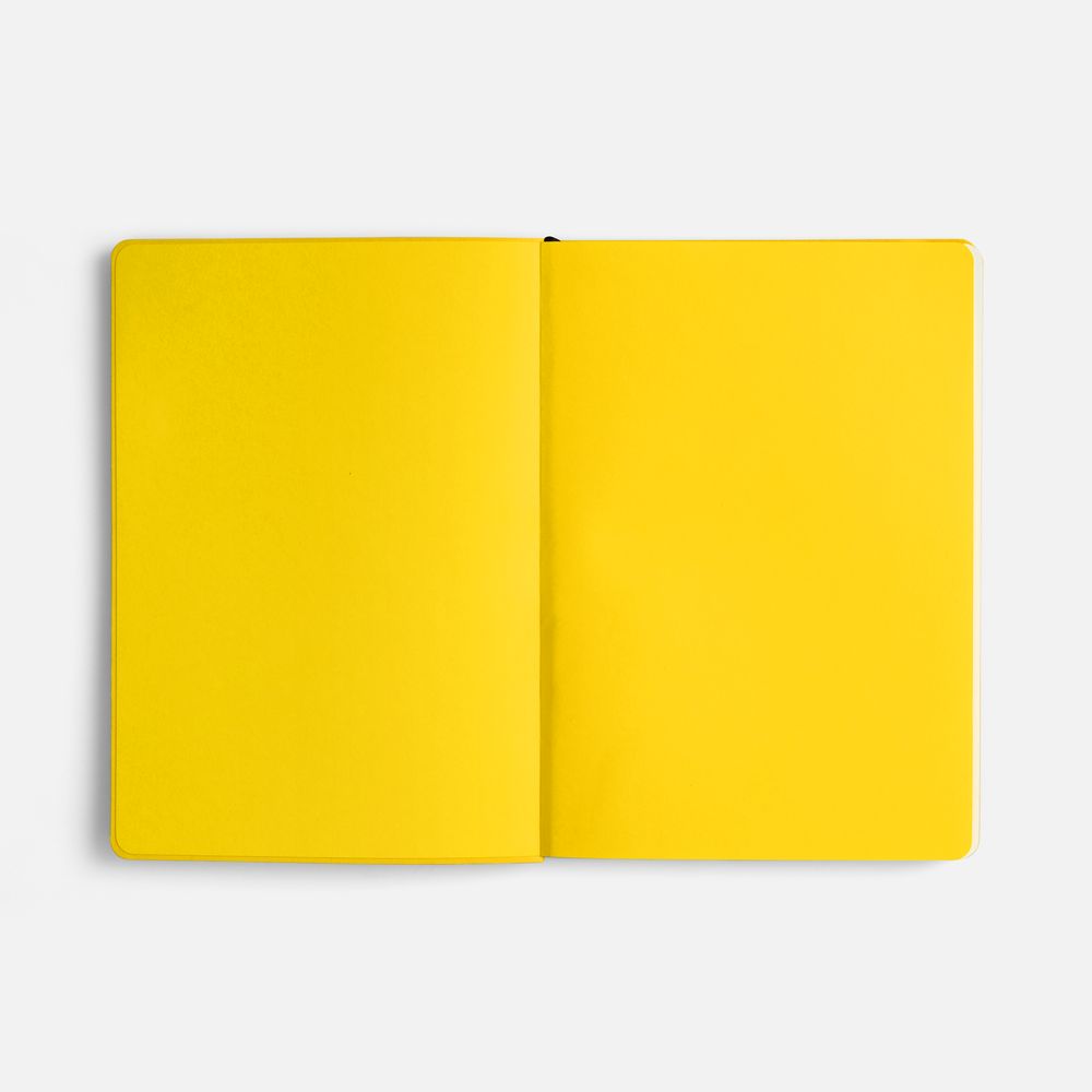 Ежедневник Doppio, недатированный, черный с желтым