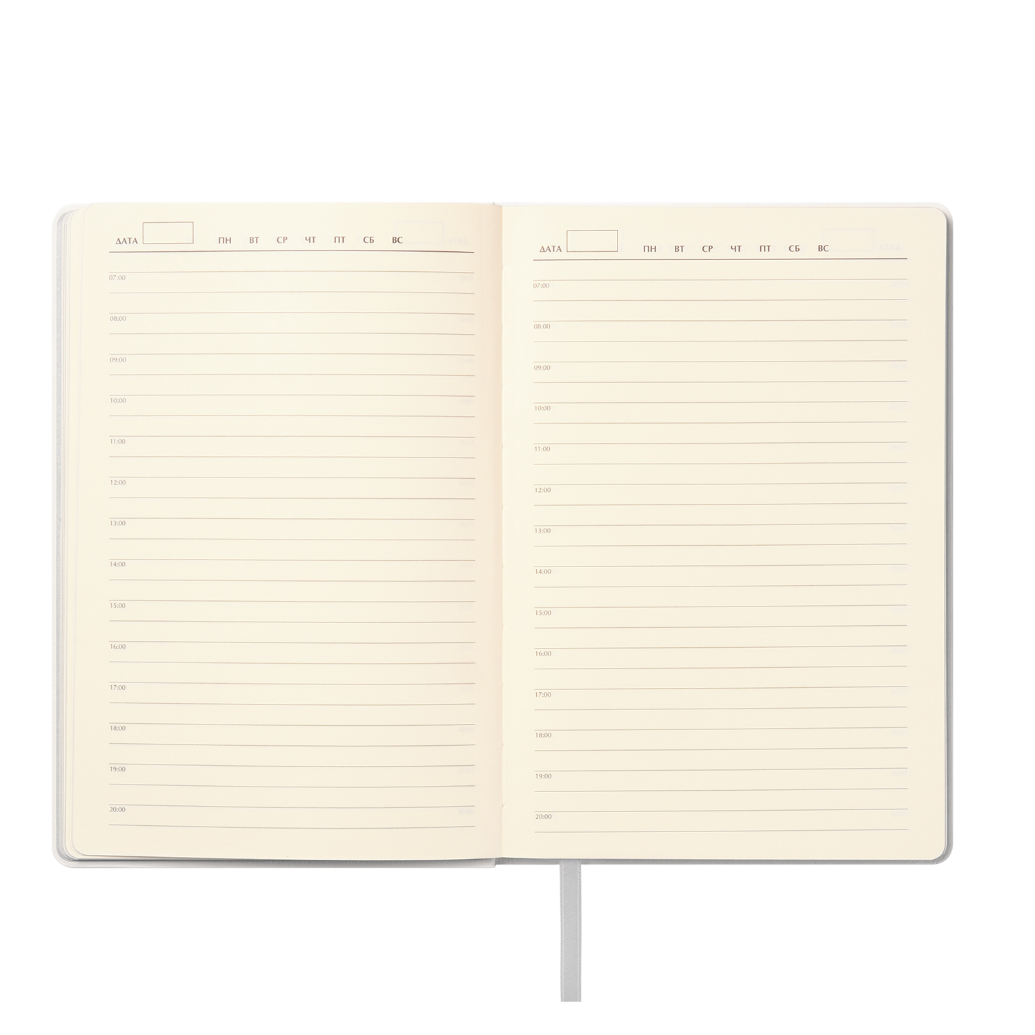 Ежедневник Гэлакси (Galaxy) недатированный, гибкая обложка, срез голограф. фольга, белый