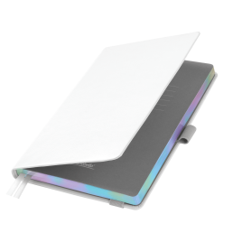 Ежедневник Гэлакси (Galaxy) недатированный, жесткая обложка, срез голограф. фольга, белый