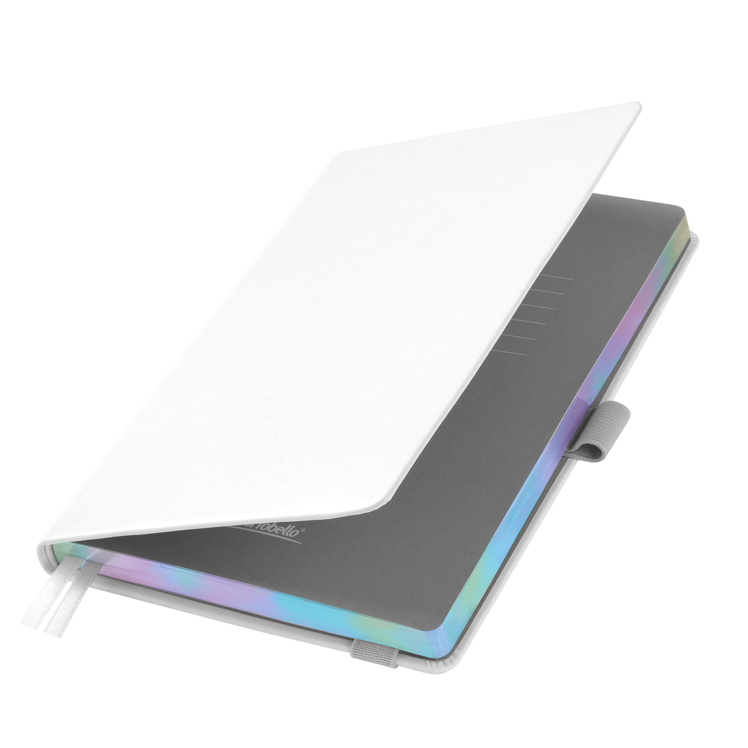 Ежедневник Гэлакси (Galaxy) недатированный, жесткая обложка, срез голограф. фольга, белый