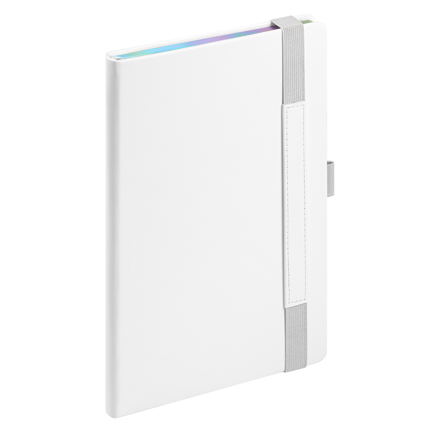 Ежедневник Гэлакси (Galaxy) недатированный, жесткая обложка, срез голограф. фольга, белый