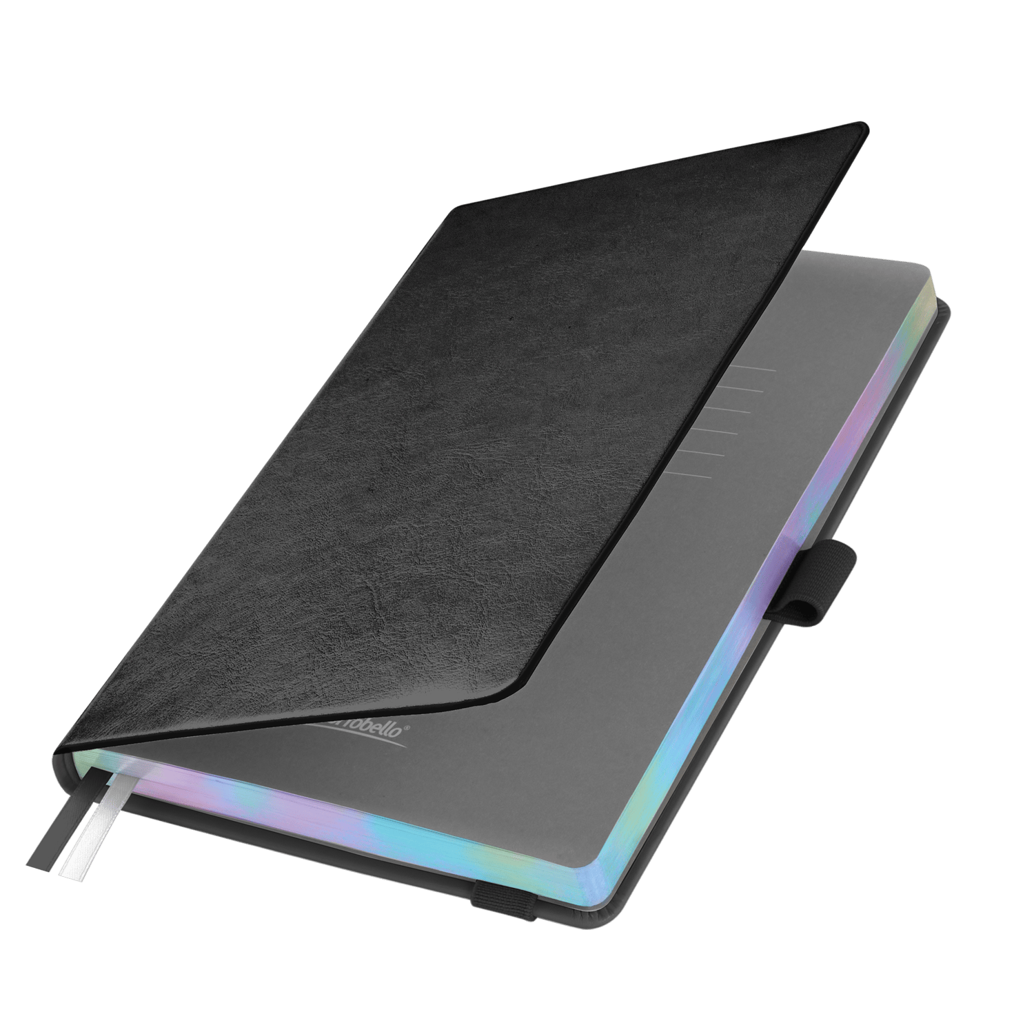 Ежедневник Гэлакси (Galaxy) недатированный, жесткая обложка, срез голограф. фольга, черный