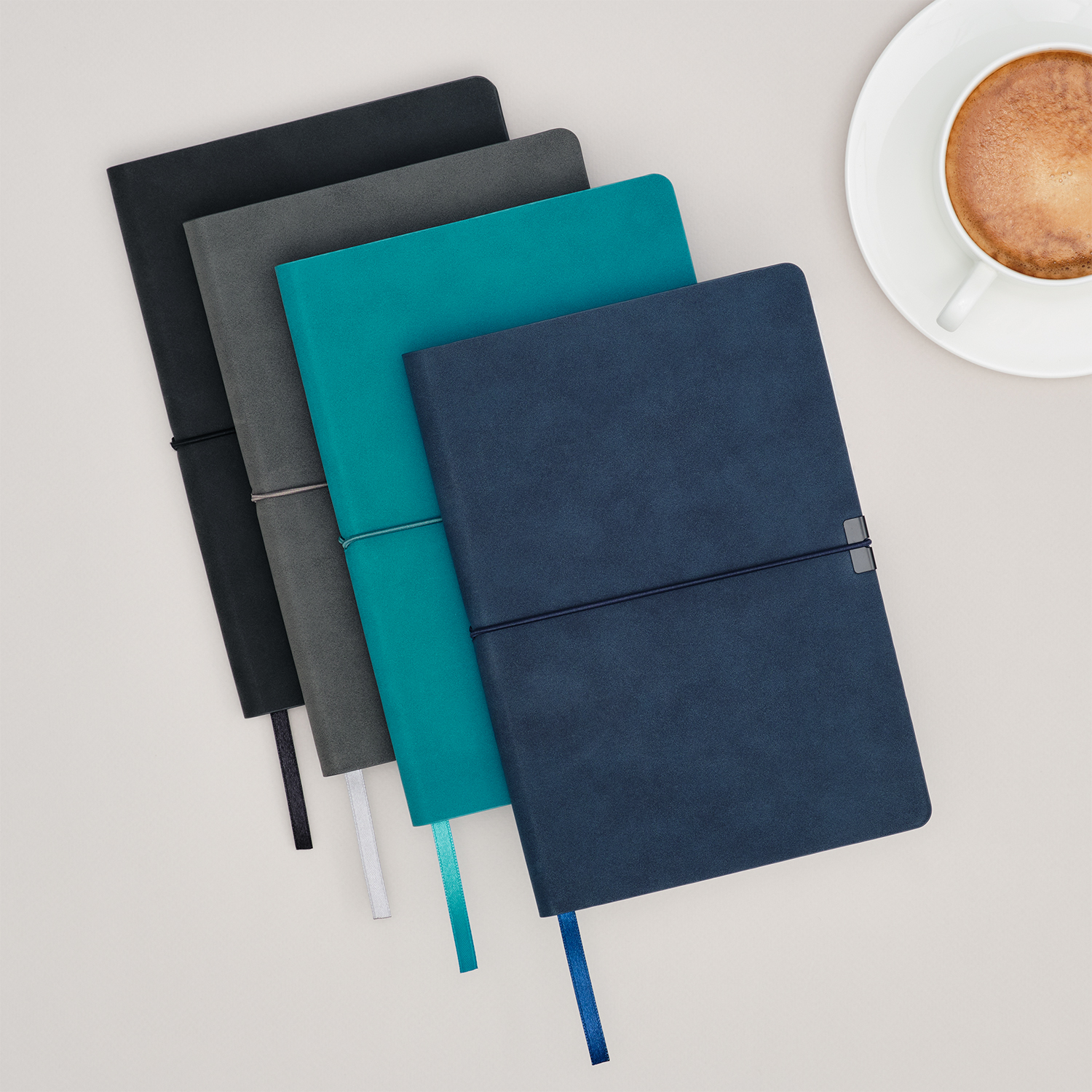 Ежедневник Ин Велюр (In Velour) недатированный, бирюзовый