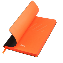 Ежедневник Латте (Latte NEW) недатированный, черный/оранжевый (без упаковки, без стикера)