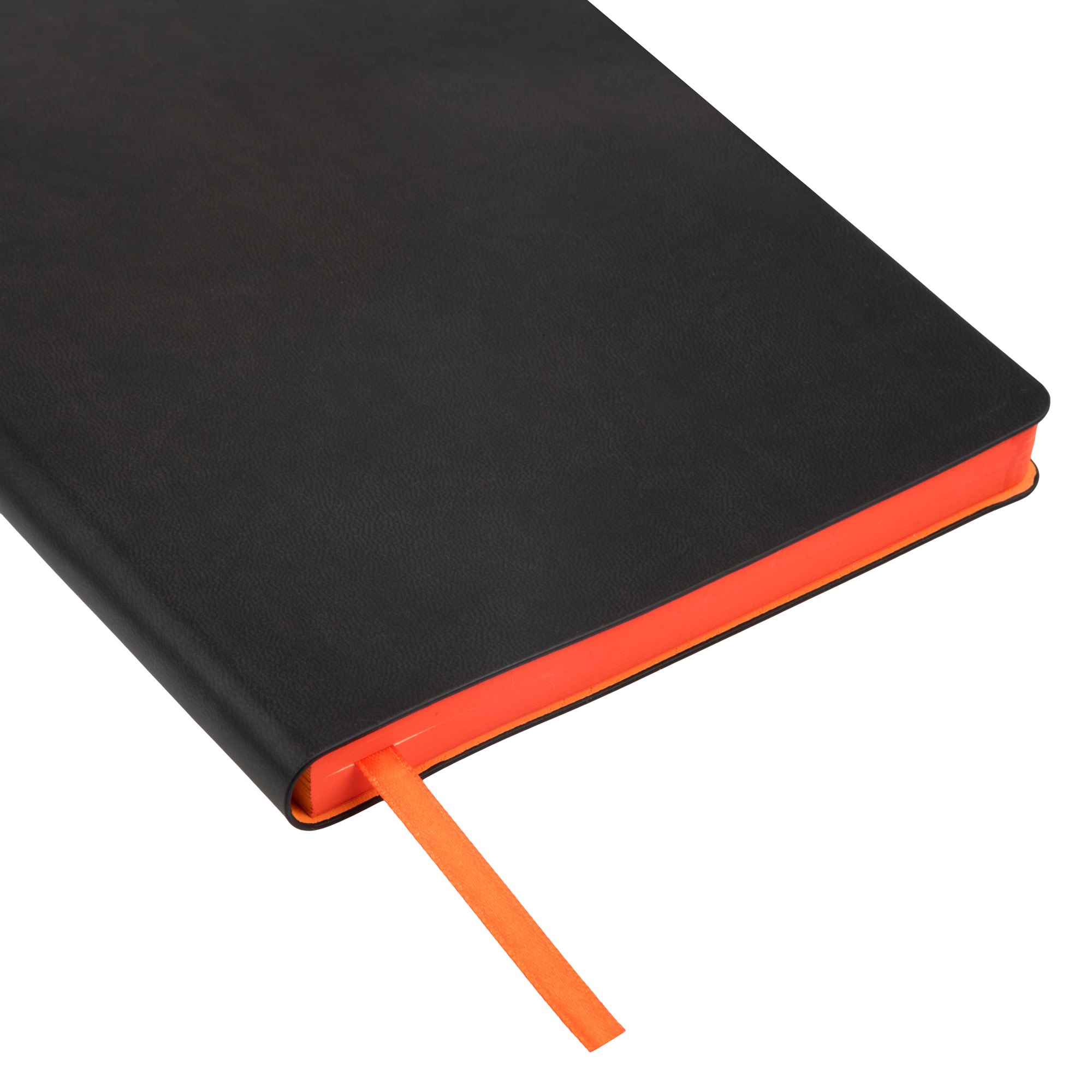 Ежедневник Латте (Latte NEW) недатированный, черный/оранжевый (без упаковки, без стикера)