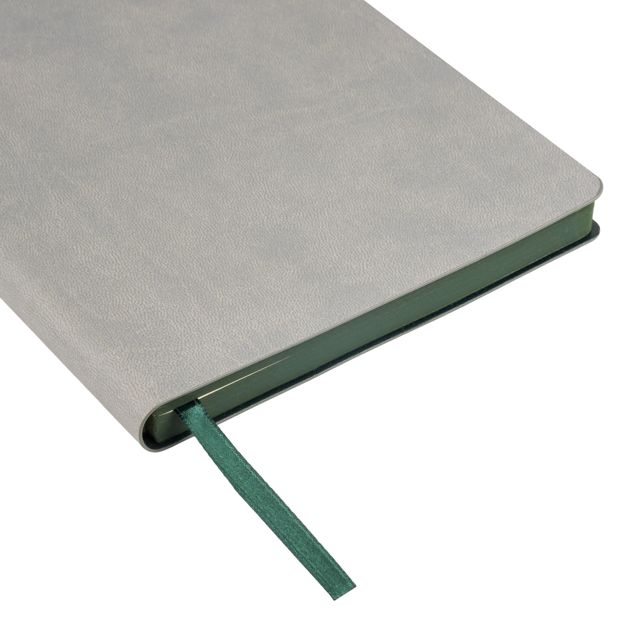 Ежедневник Латте (Latte NEW) недатированный, серый/зеленый