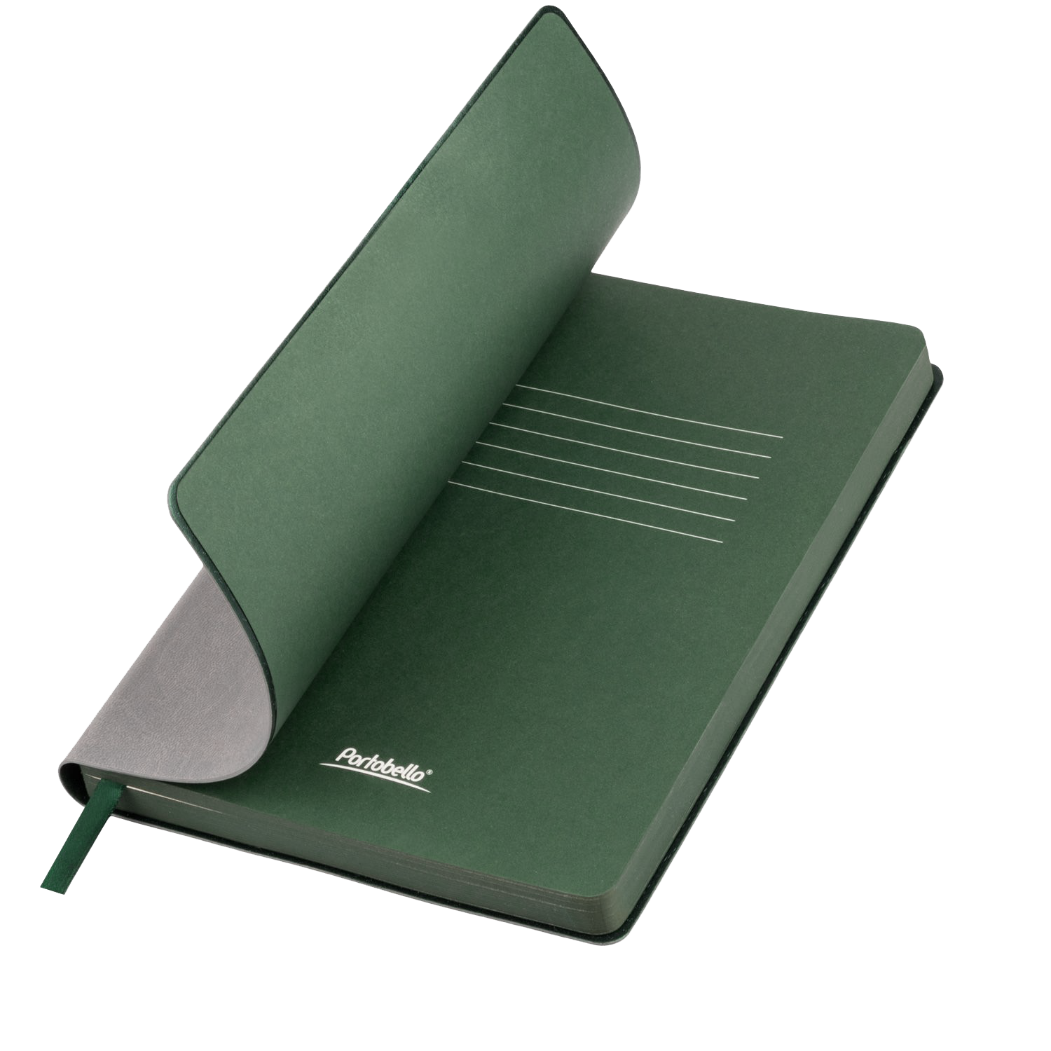 Ежедневник Латте (Latte NEW) недатированный, серый/зеленый