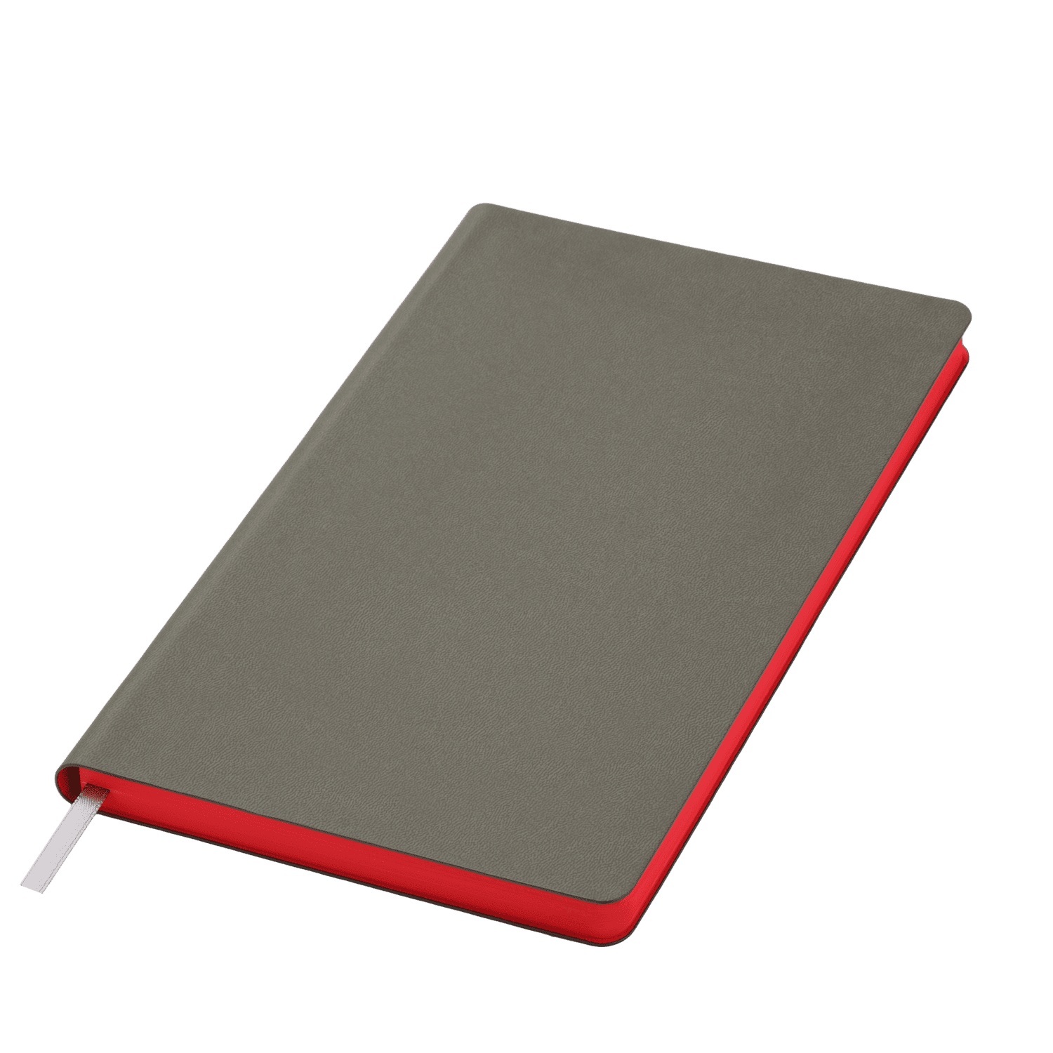 Ежедневник Латте софт-тач (Latte soft touch) недатированный, серый/красный