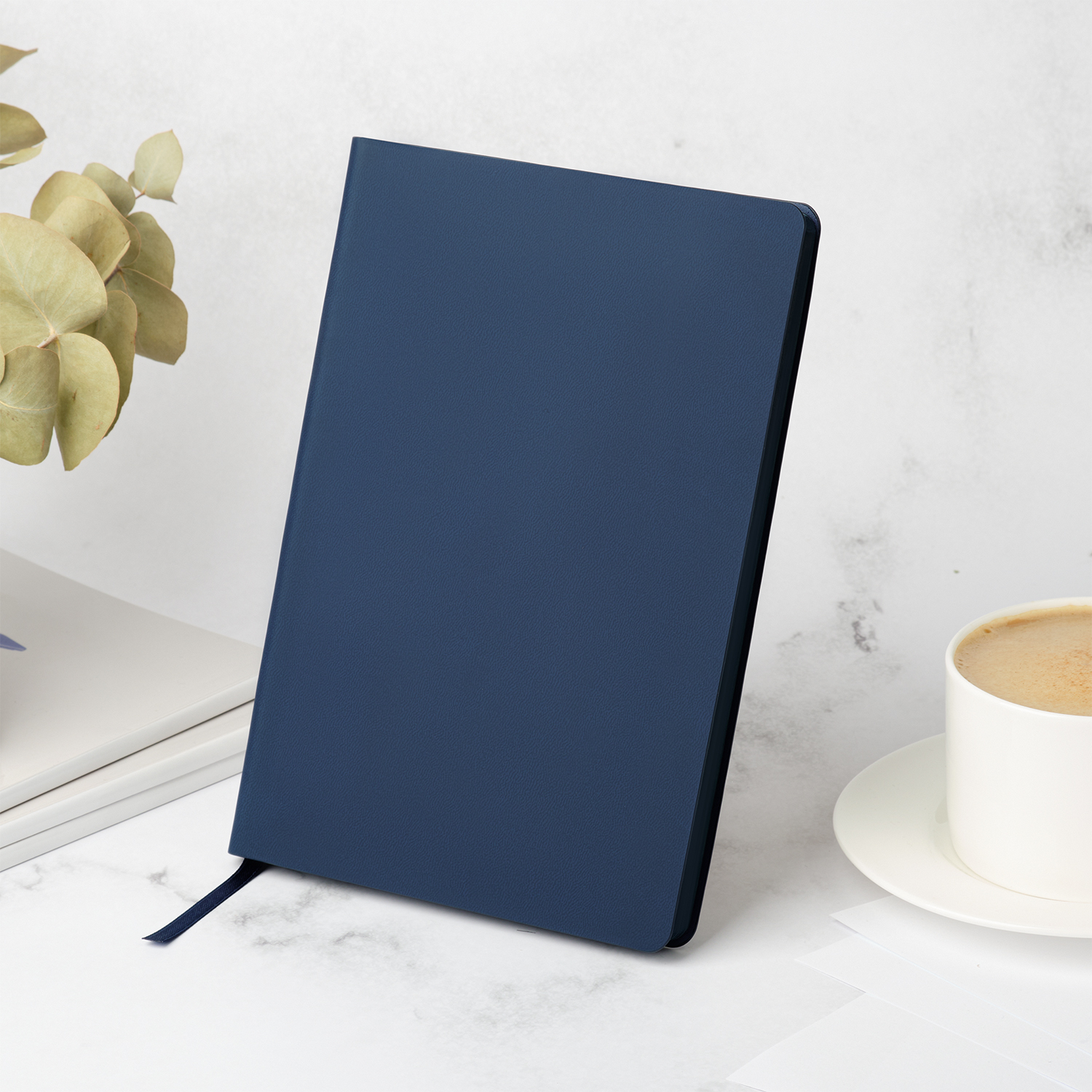 Ежедневник Латте софт-тач (Latte soft touch) недатированный, синий