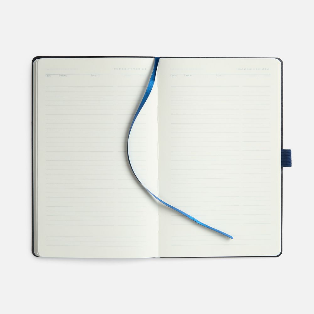 Ежедневник Lungo, недатированный, темно-синий