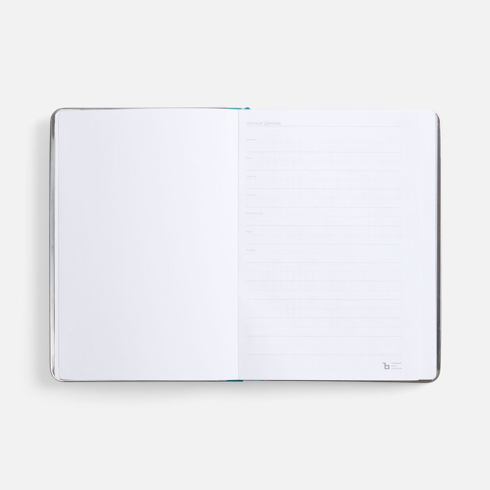 Ежедневник Metal Frame на заказ, датированный, бирюзовый