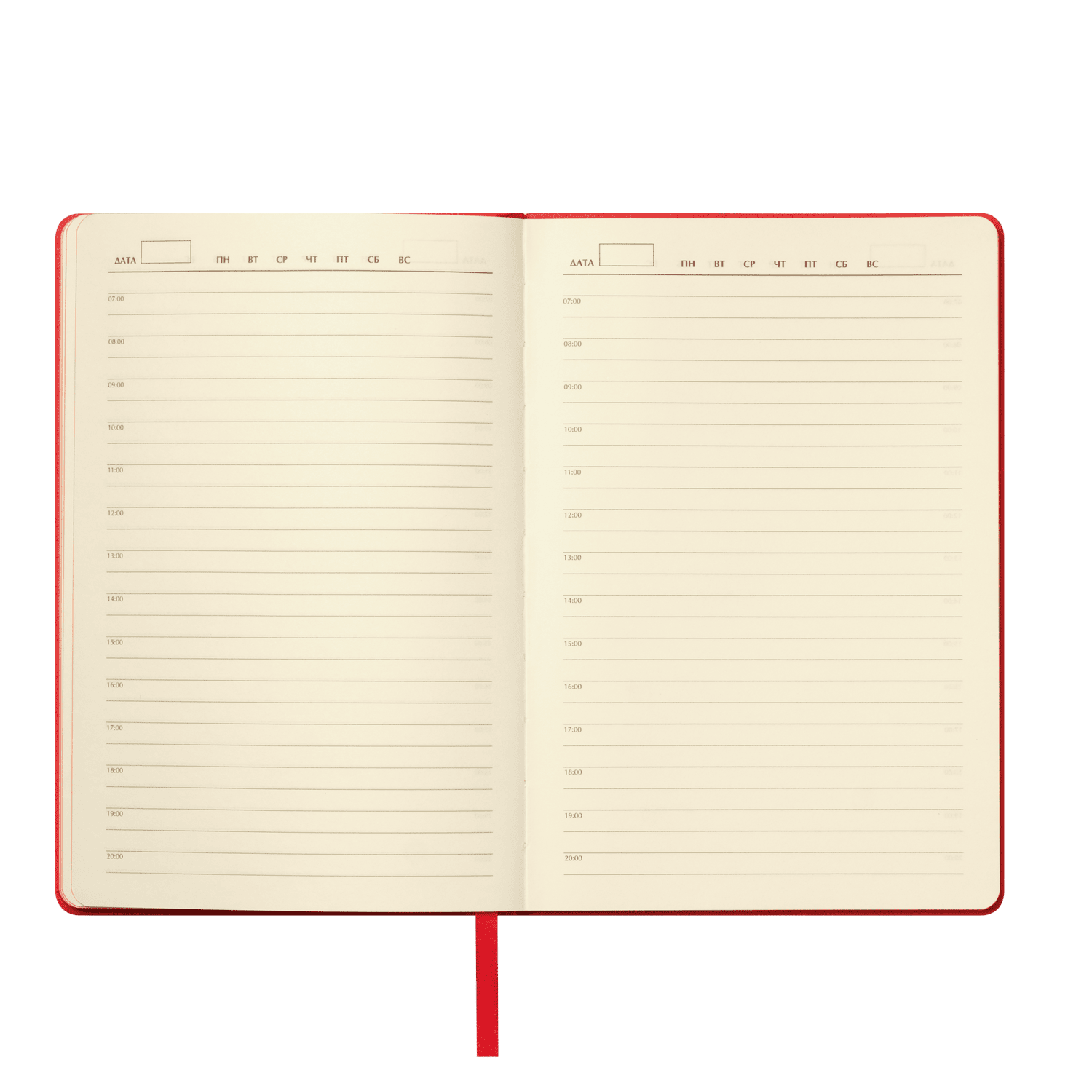 Ежедневник Молто (Molto) недатированный, красный