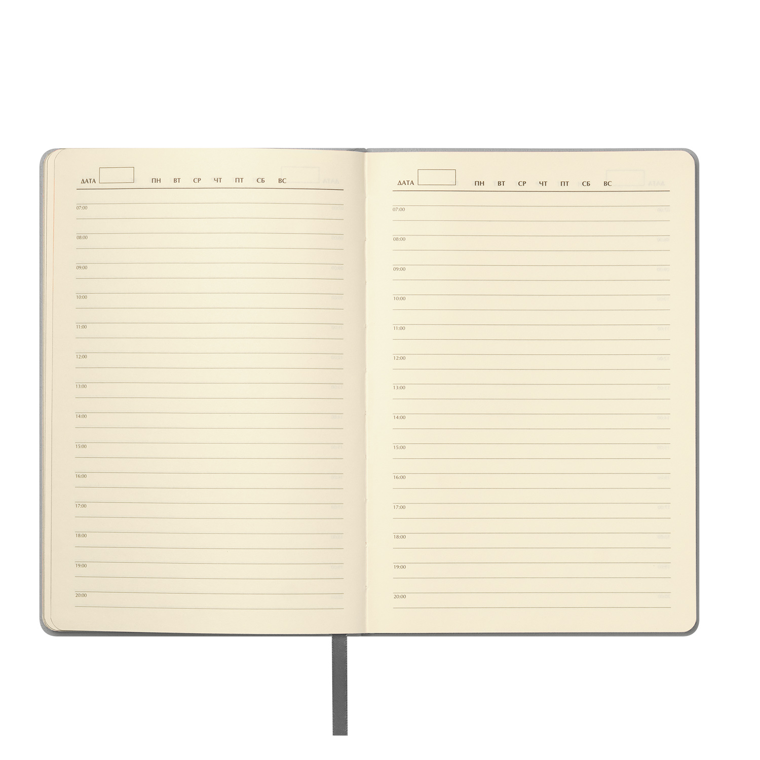 Ежедневник Молто (Molto) недатированный, серебряный