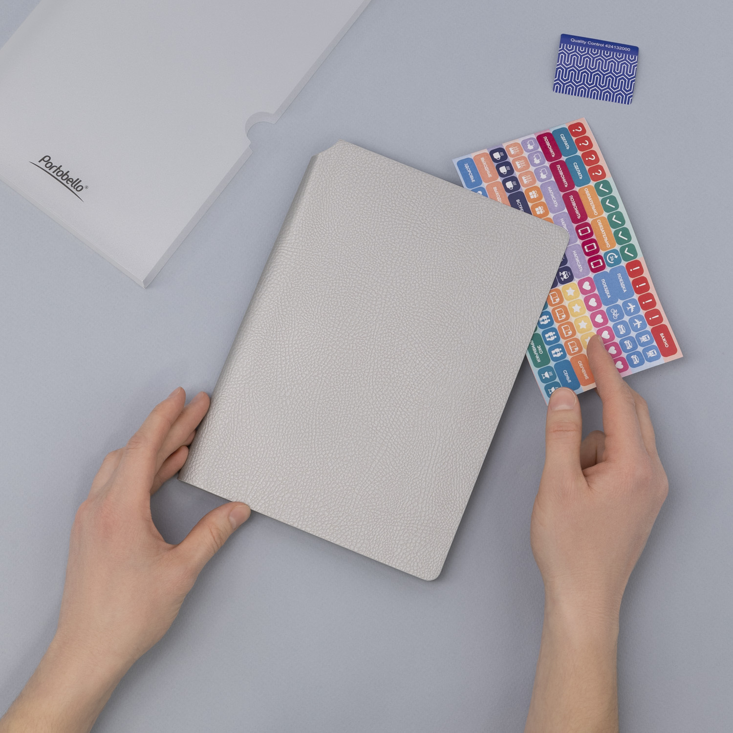 Ежедневник Молто (Molto) недатированный, серебряный