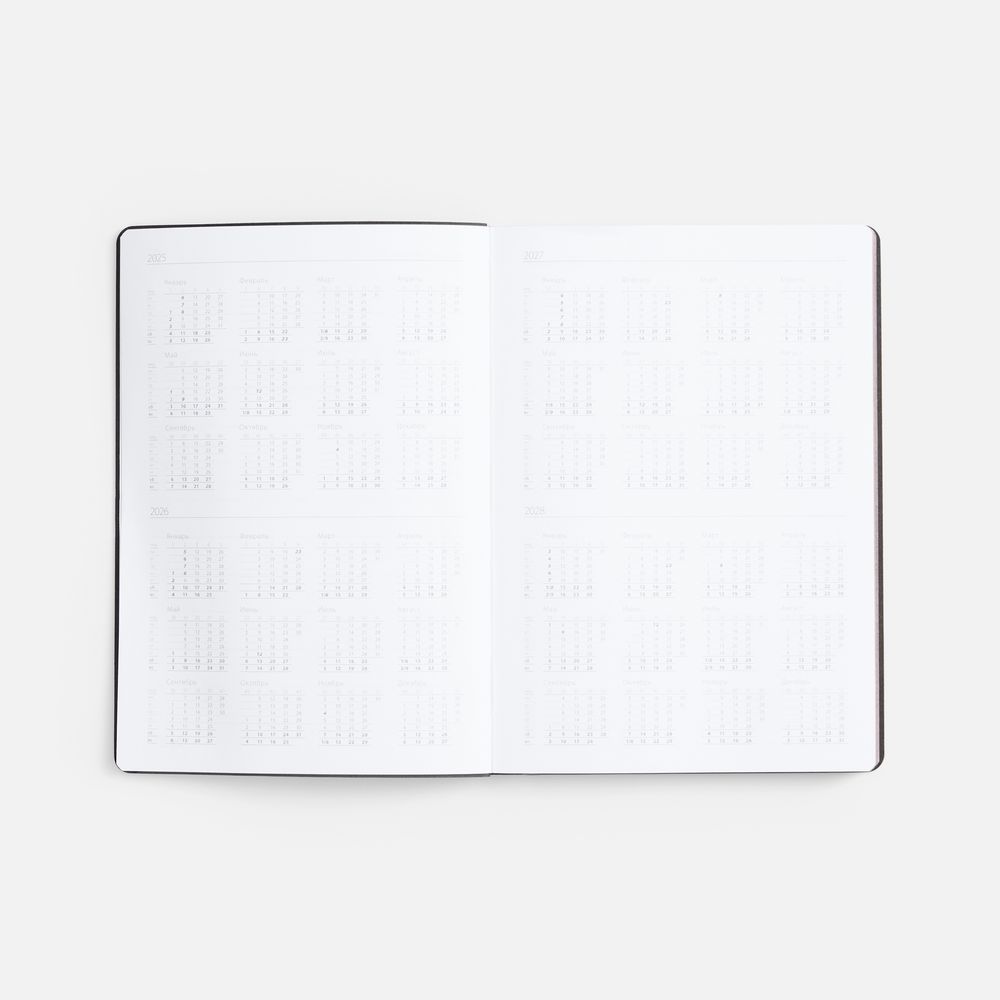 Ежедневник Nebraska Flex, недатированный, бордовый с золотистым