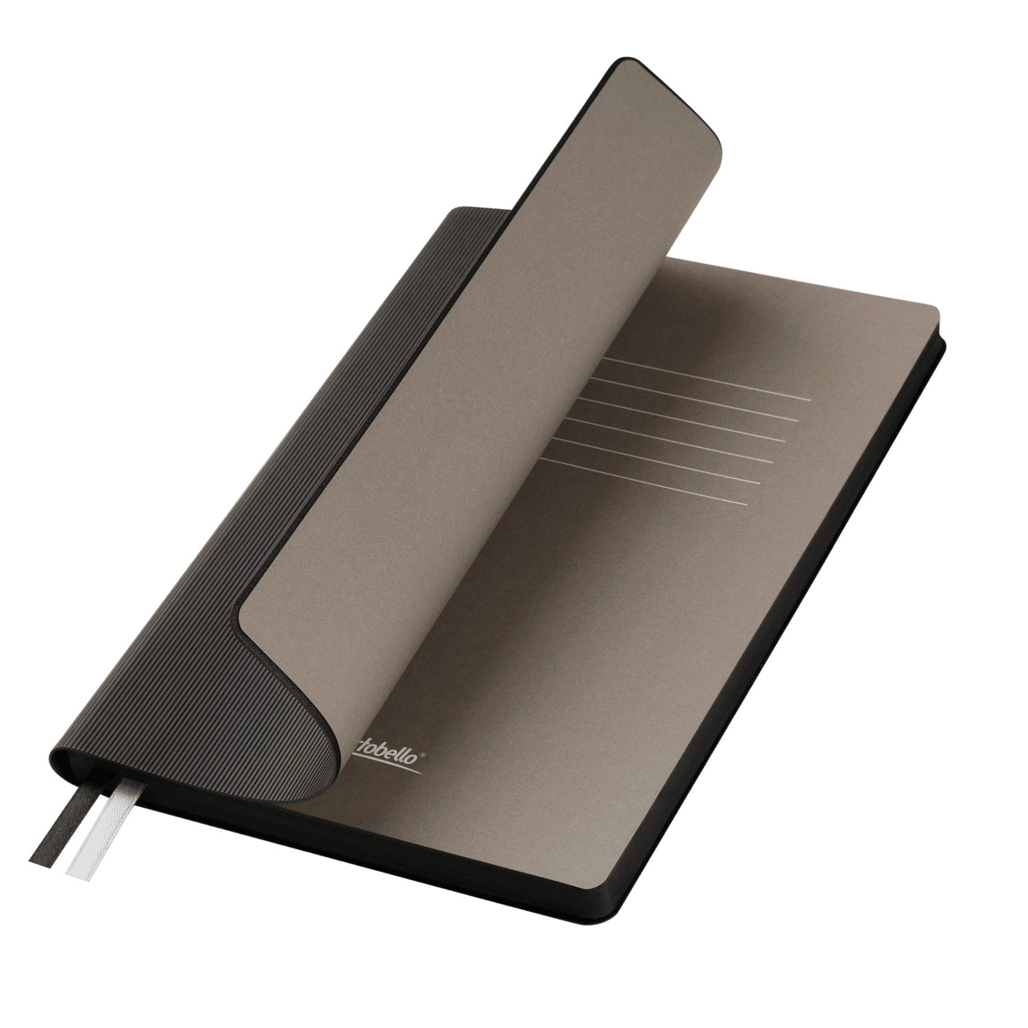 Ежедневник Рейн (Rain) недатированный, черный (без упаковки, без стикера)