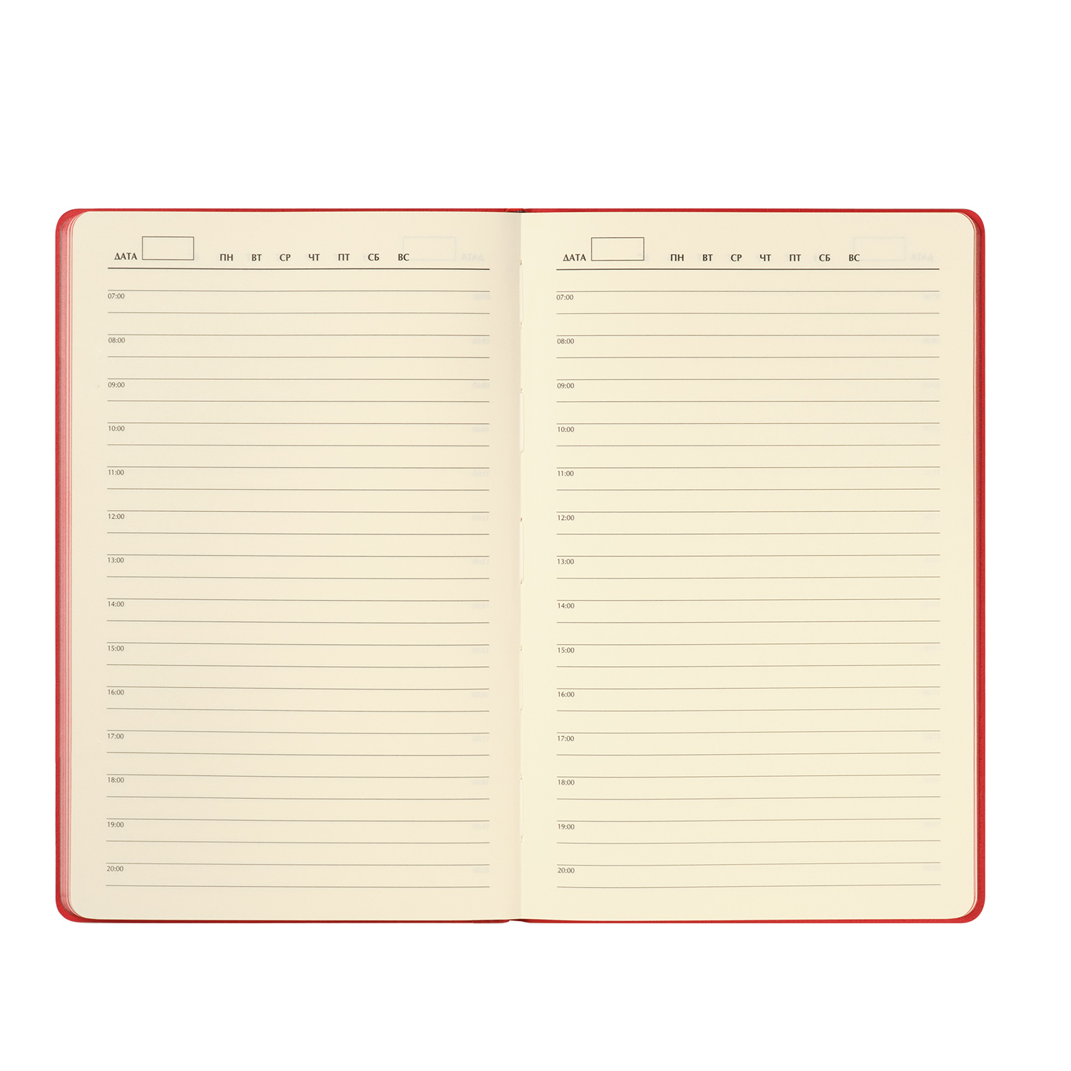 Ежедневник Рейн (Rain) недатированный, красный (без упаковки, без стикера)