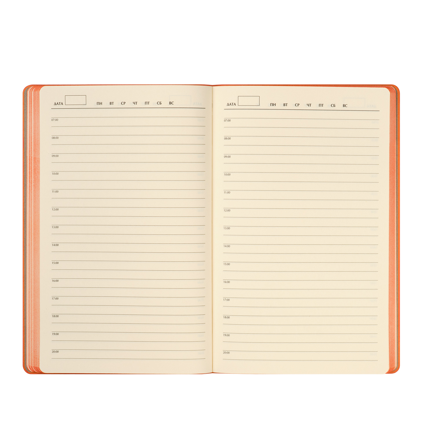 Ежедневник Рейн (Rain) недатированный, оранжевый (без упаковки, без стикера)