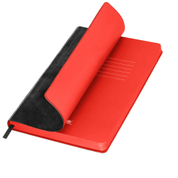 Ежедневник Ривер Сайд (River side) недатированный, черный/красный (с упаковкой, со стикерами)