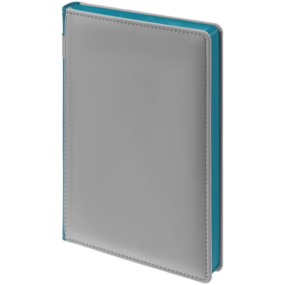 Ежедневник Spain Shall на заказ, недатированный, серый с бирюзовым