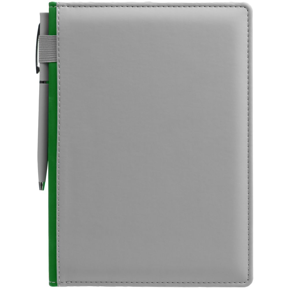 Ежедневник Spain Shall на заказ, недатированный, серый с зеленым