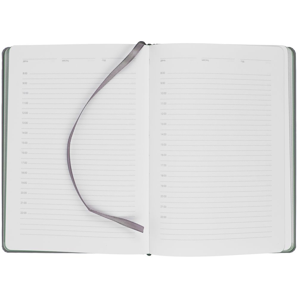 Ежедневник Spain Shall на заказ, недатированный, серый с зеленым