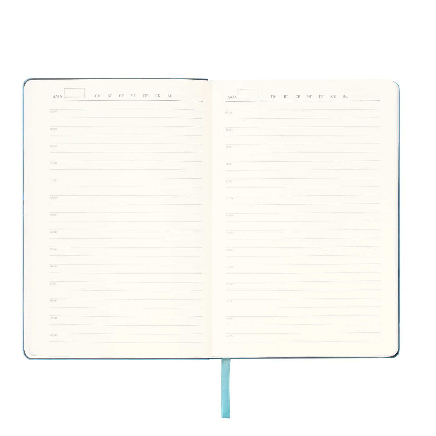 Ежедневник Спарк (Spark) недатированный, лазурный (без упаковки, без стикера, с серой подложкой)