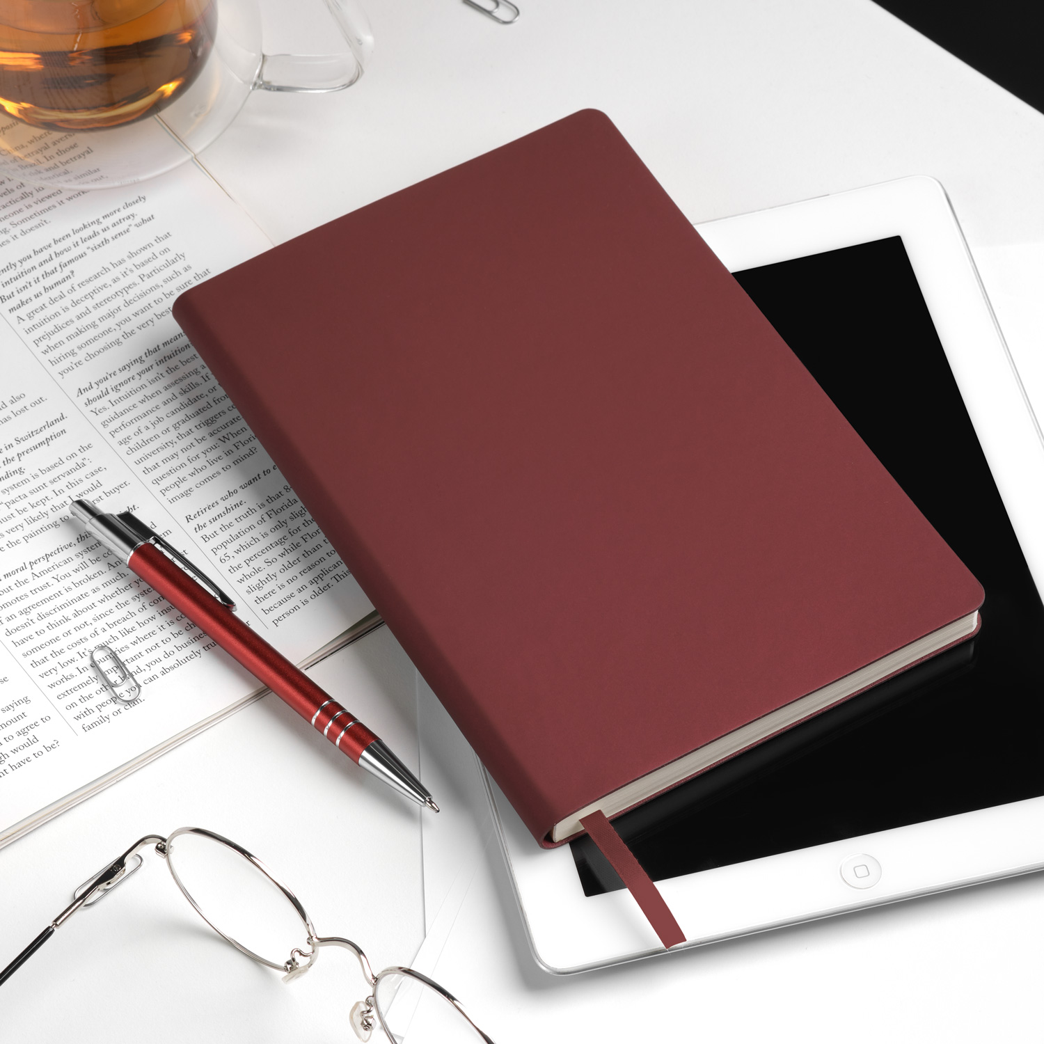 Ежедневник Стар (Star) недатированный, бургунди (без упаковки, без стикера)