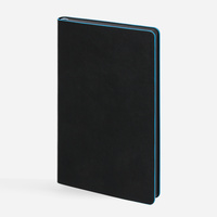 Ежедневник Trait, недатированный, черный с голубым
