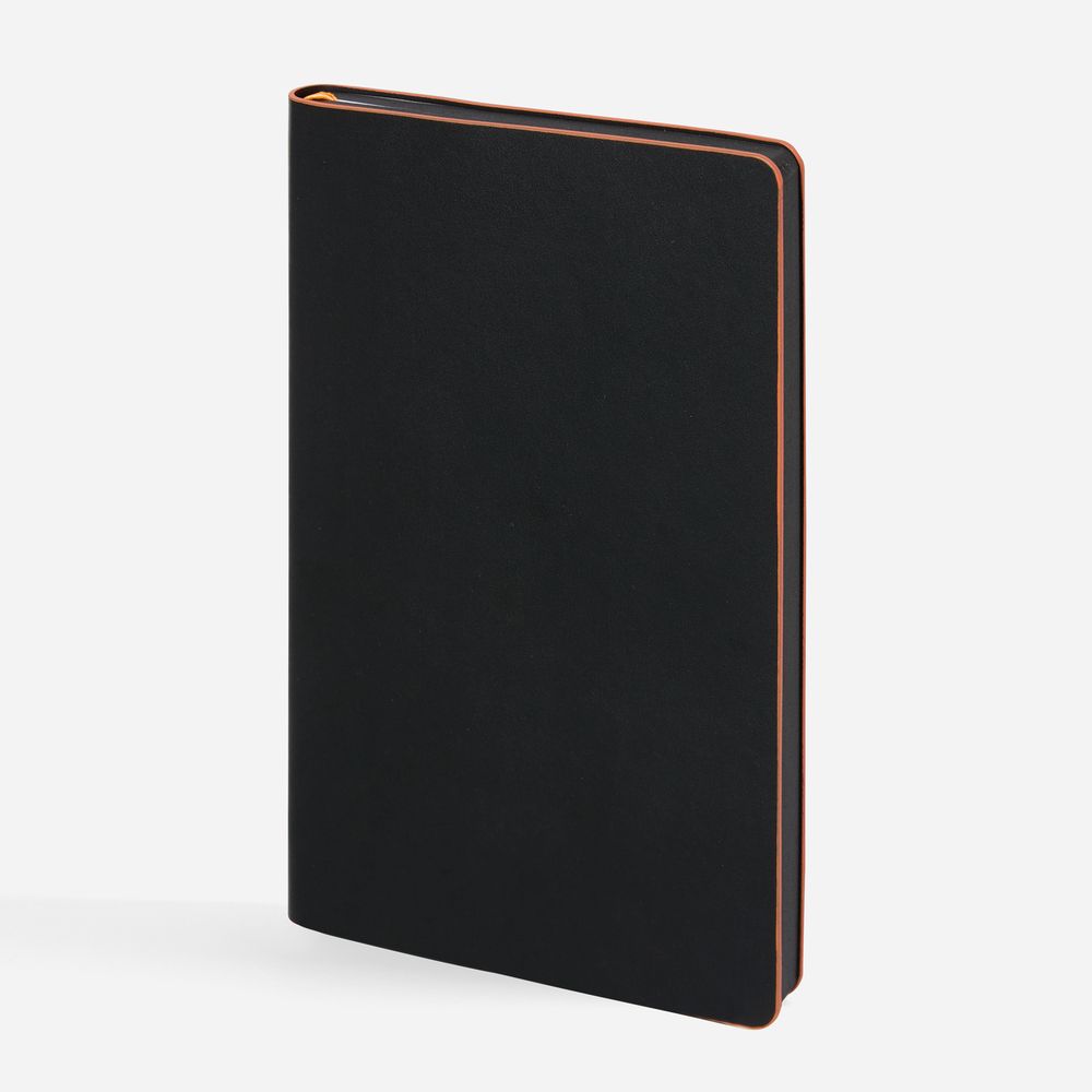Ежедневник Trait, недатированный, черный с оранжевым