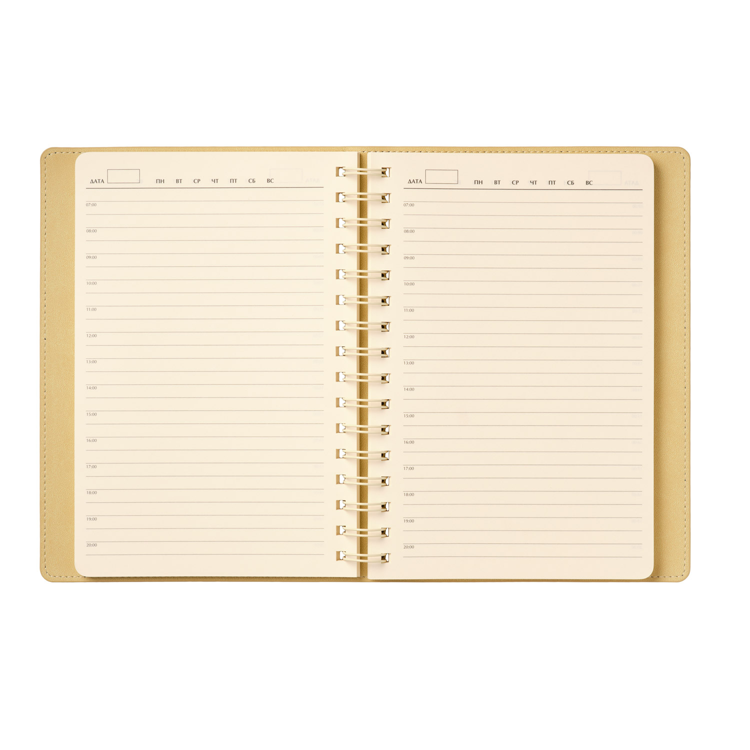 Ежедневник Виста (Vista) недатированный, черный/бежевый