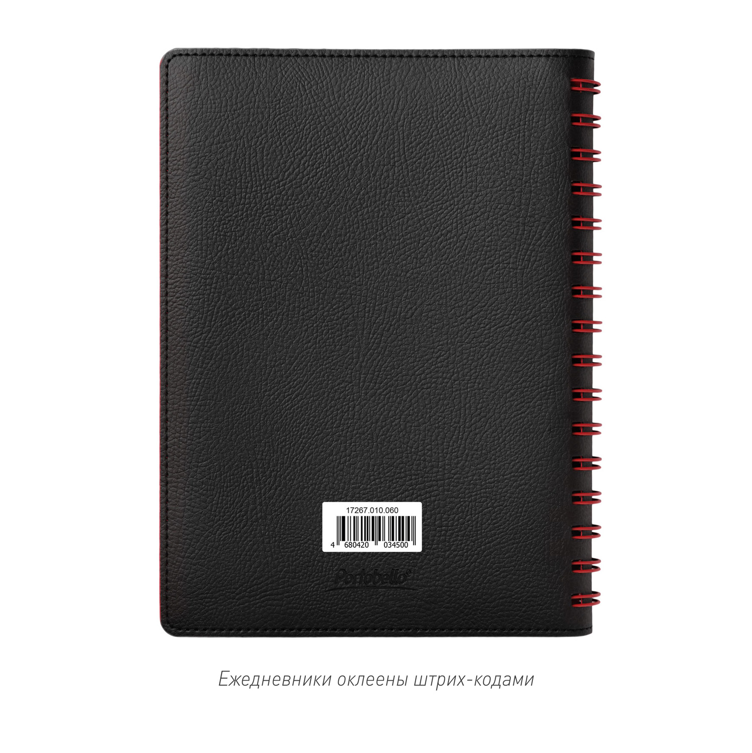 Ежедневник Виста (Vista) недатированный, черный/красный