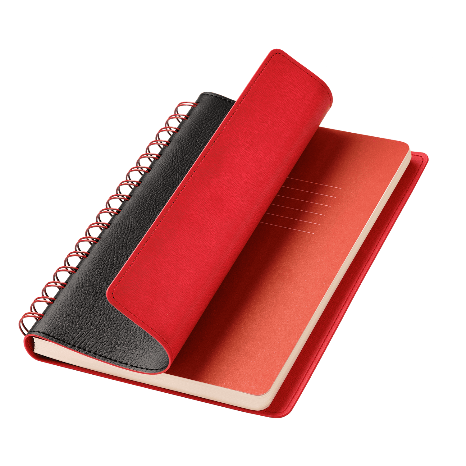 Ежедневник Виста (Vista) недатированный, черный/красный