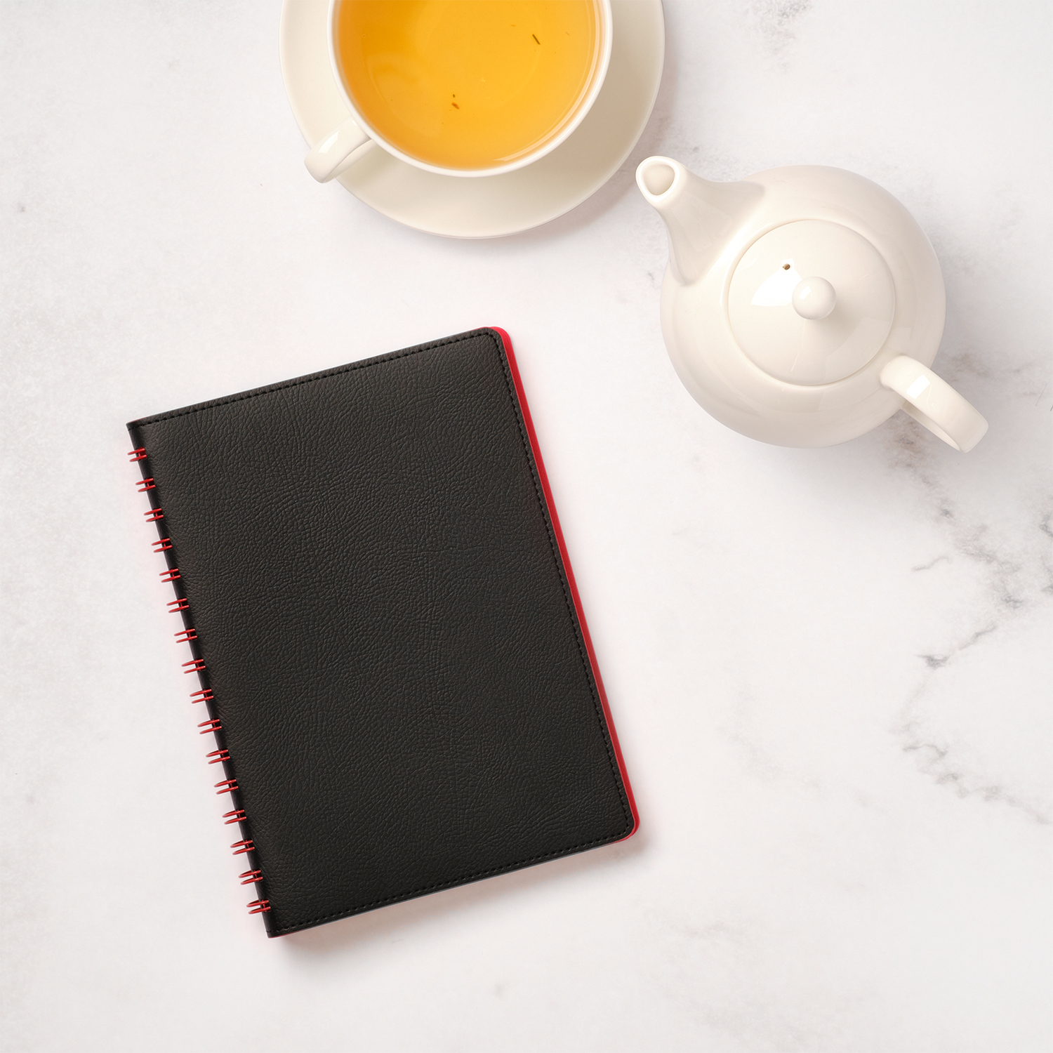 Ежедневник Виста (Vista) недатированный, черный/красный