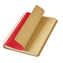 Ежедневник Виста (Vista) недатированный, красный/бежевый