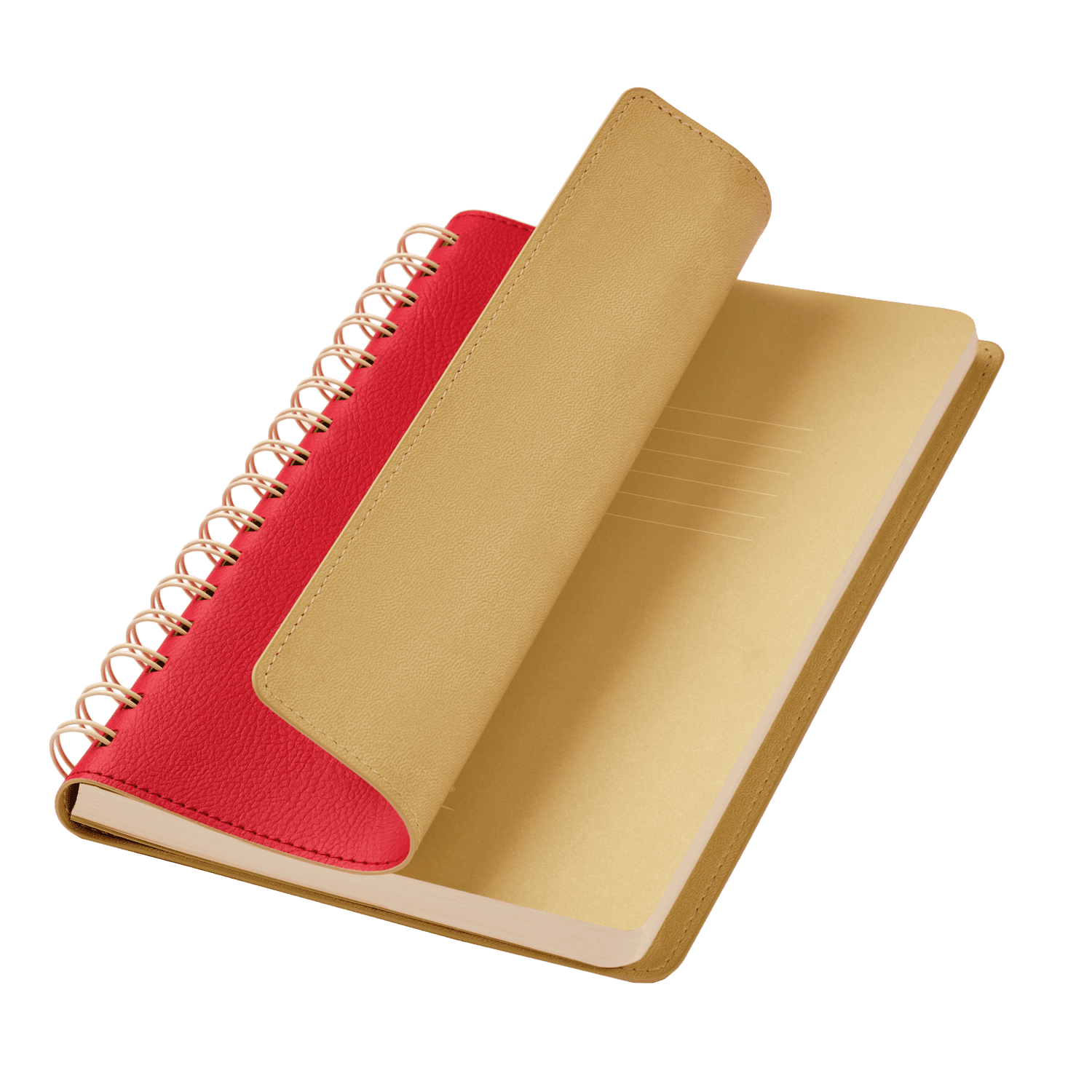 Ежедневник Виста (Vista) недатированный, красный/бежевый