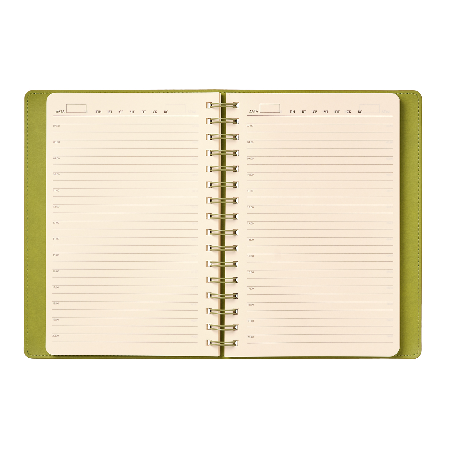 Ежедневник Виста (Vista) недатированный, зеленый/салатовый