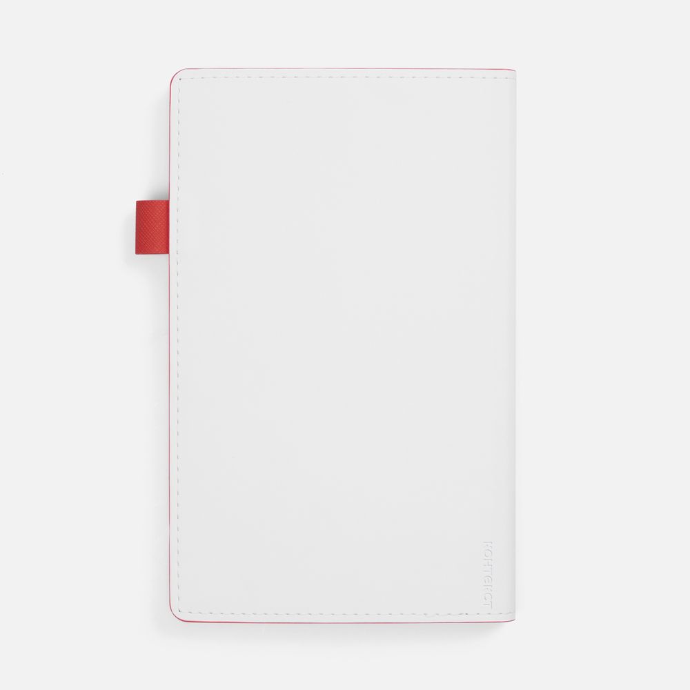 Ежедневник White Shall, недатированный, бело-красный