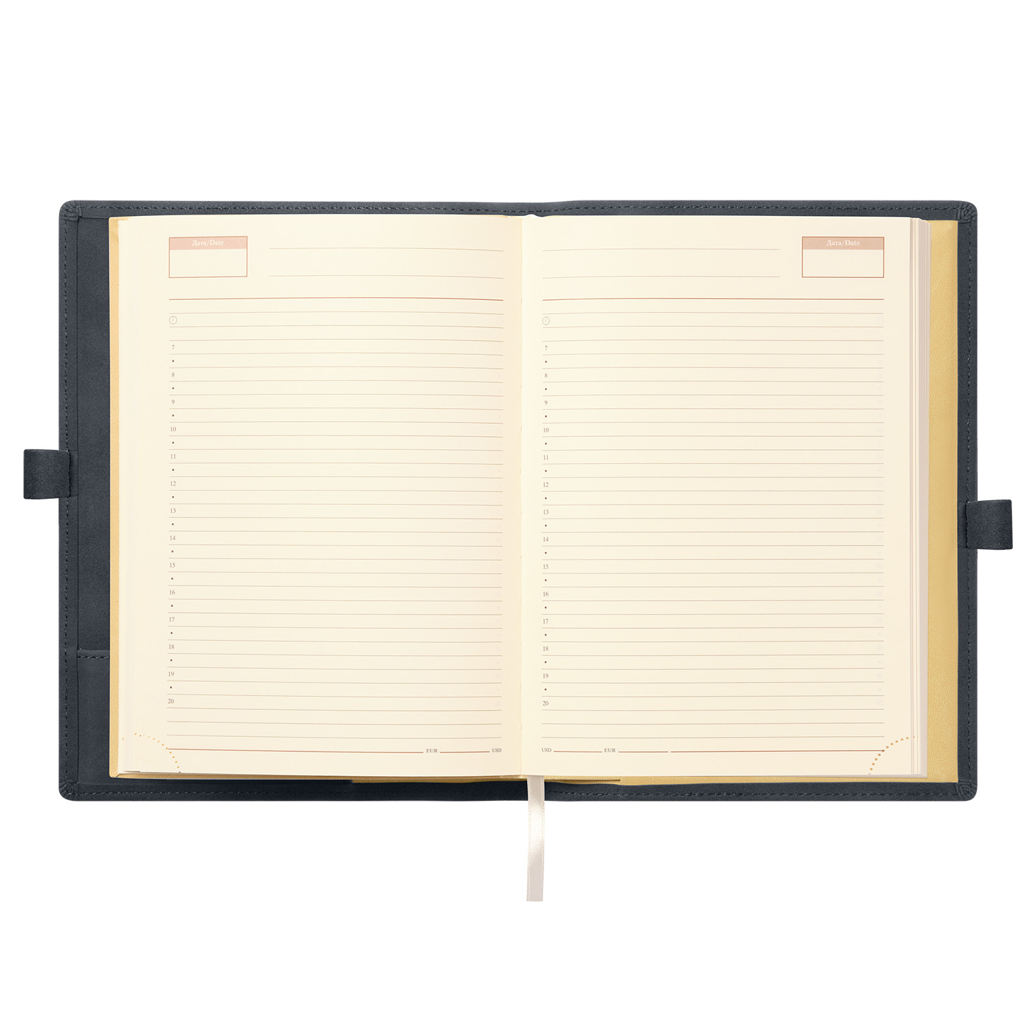 Ежедневник-портфолио Клип (Clip NEO) недатированный в подарочной коробке, синий (в комплекте ручка Sonata BP серебро)