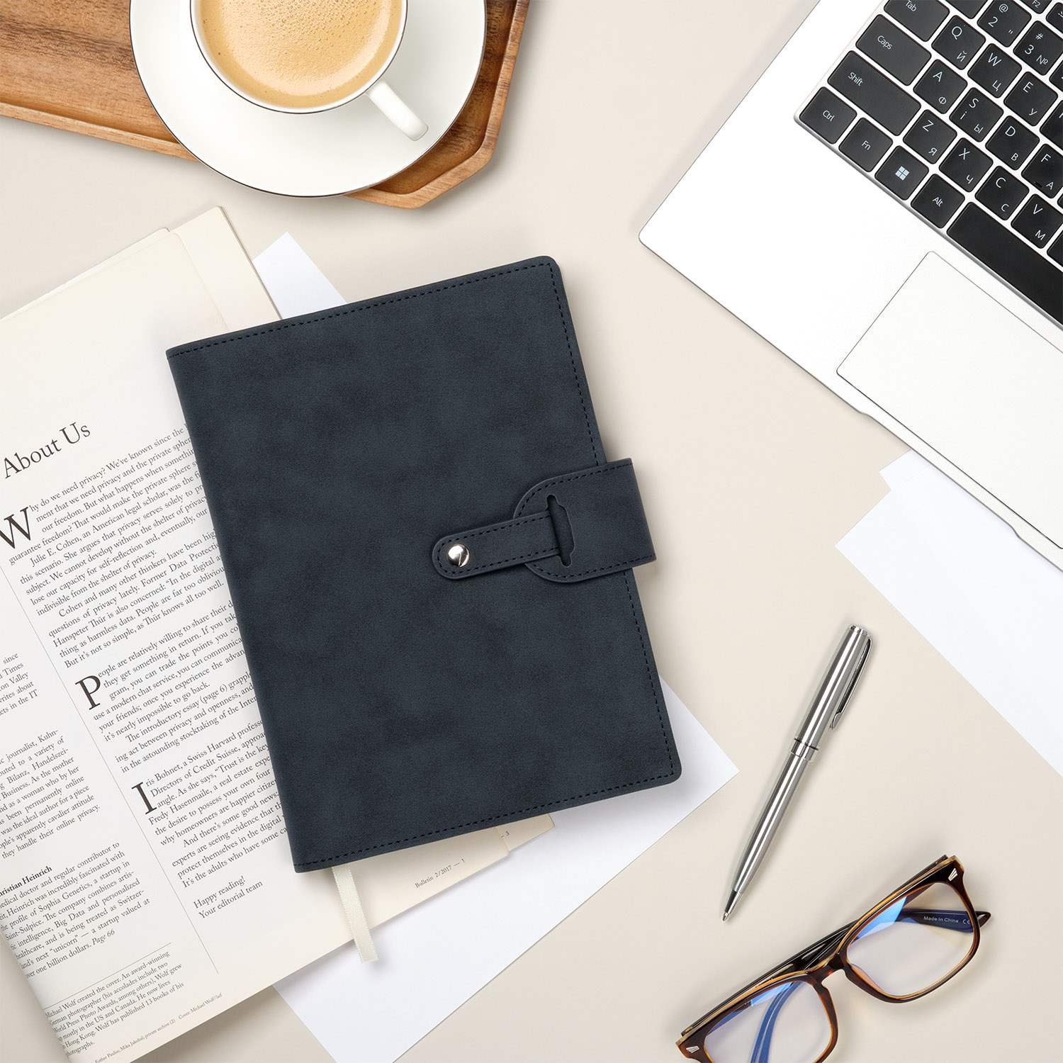 Ежедневник-портфолио Пассаж (Passage NEO) недатированный в подарочной коробке, синий