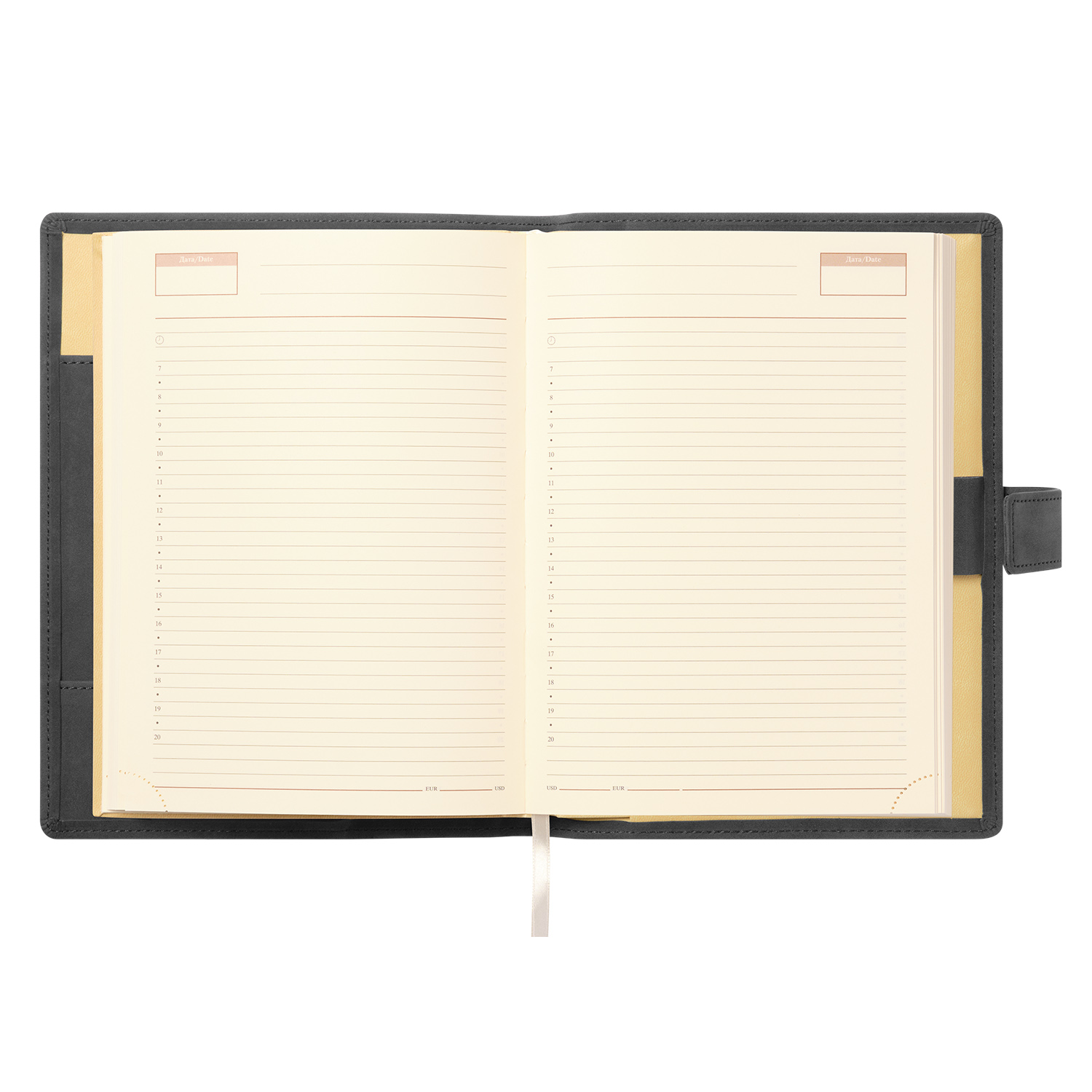 Ежедневник-портфолио Роял (Royal NEO) недатированный в подарочной коробке, черный