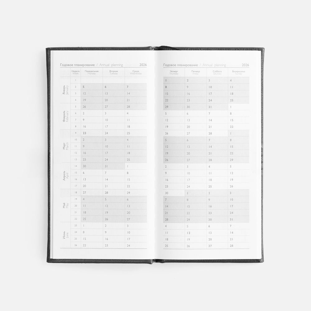 Еженедельник Baza, датированный, черный