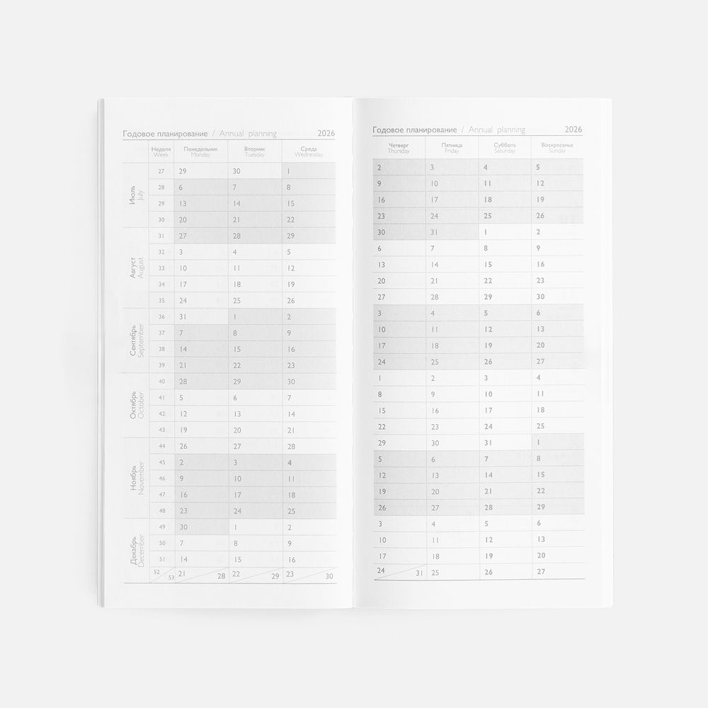 Еженедельник Baza, датированный, синий