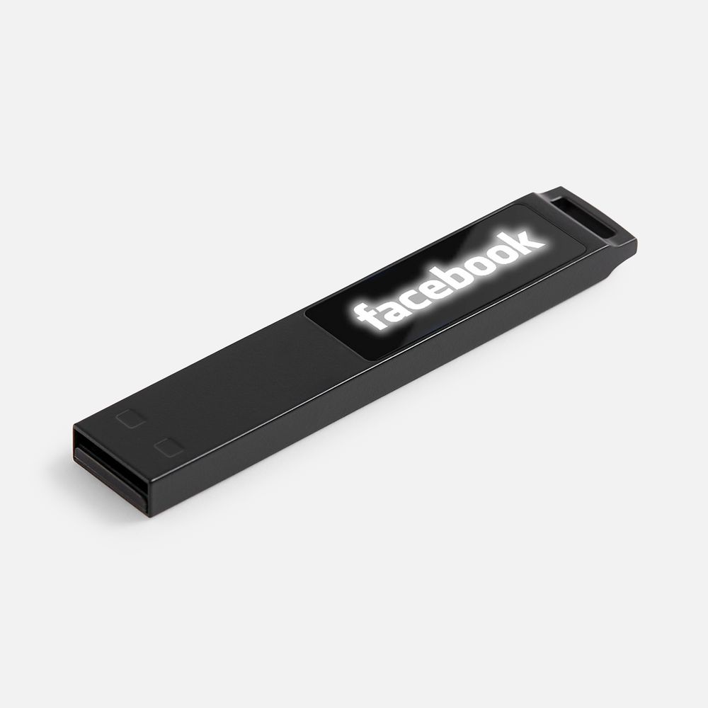 Флешка markBright Black с белой подсветкой, 32 Гб
