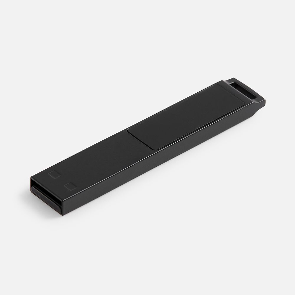 Флешка markBright Black с зеленой подсветкой, 32 Гб