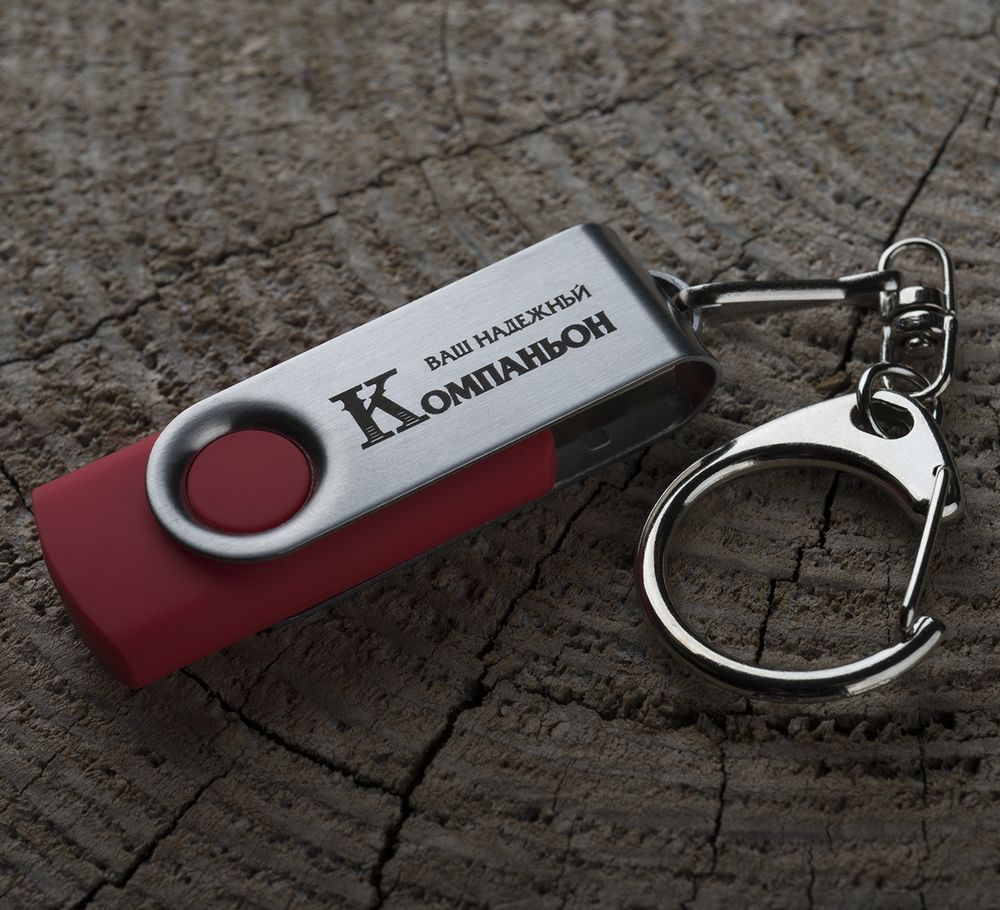 Флешка Twist, красная, 16 Гб