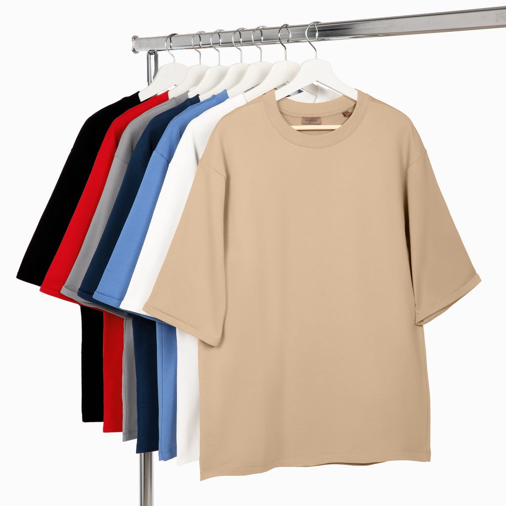 Футболка оверсайз унисекс Kosmos 2.0, бежевая