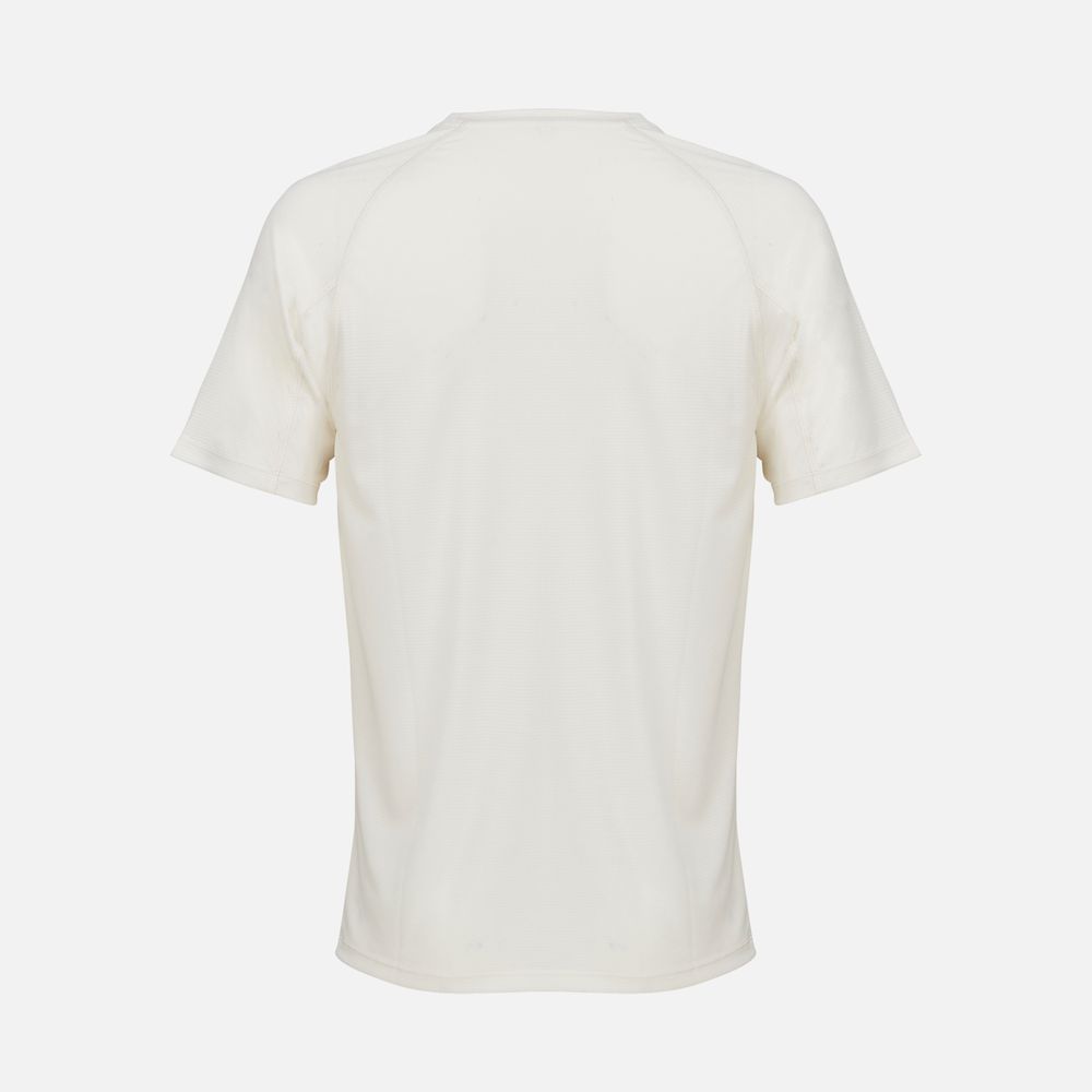 Футболка спортивная унисекс Vortex, молочно-белая