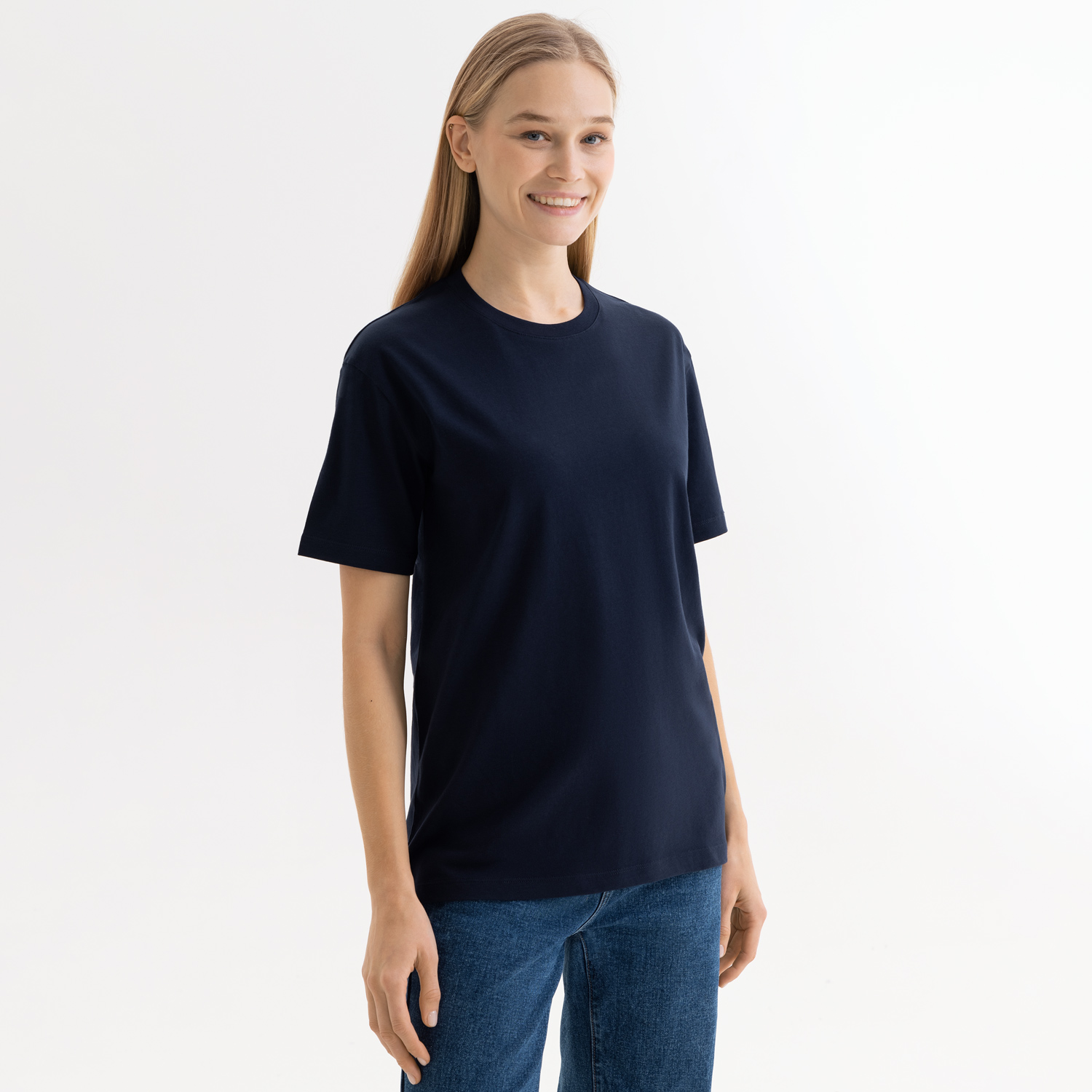 Футболка унисекс Крис (Kris), 150 гр., темно-синяя, размер XXXL